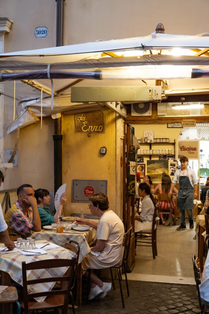 trattoria da enzo in trastavere rome