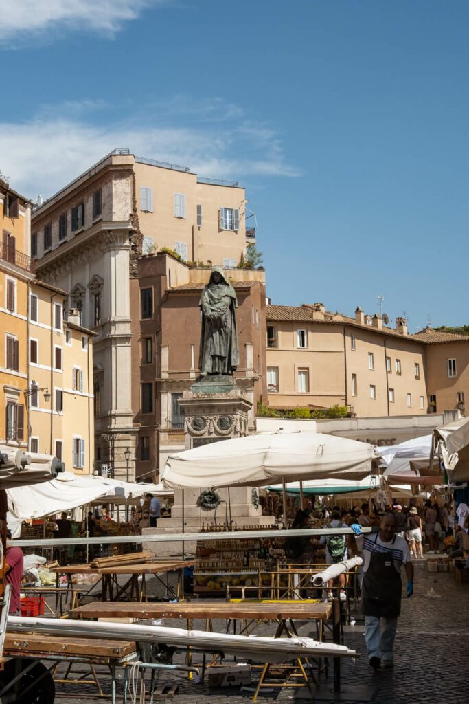 campo de fiori in rome with market