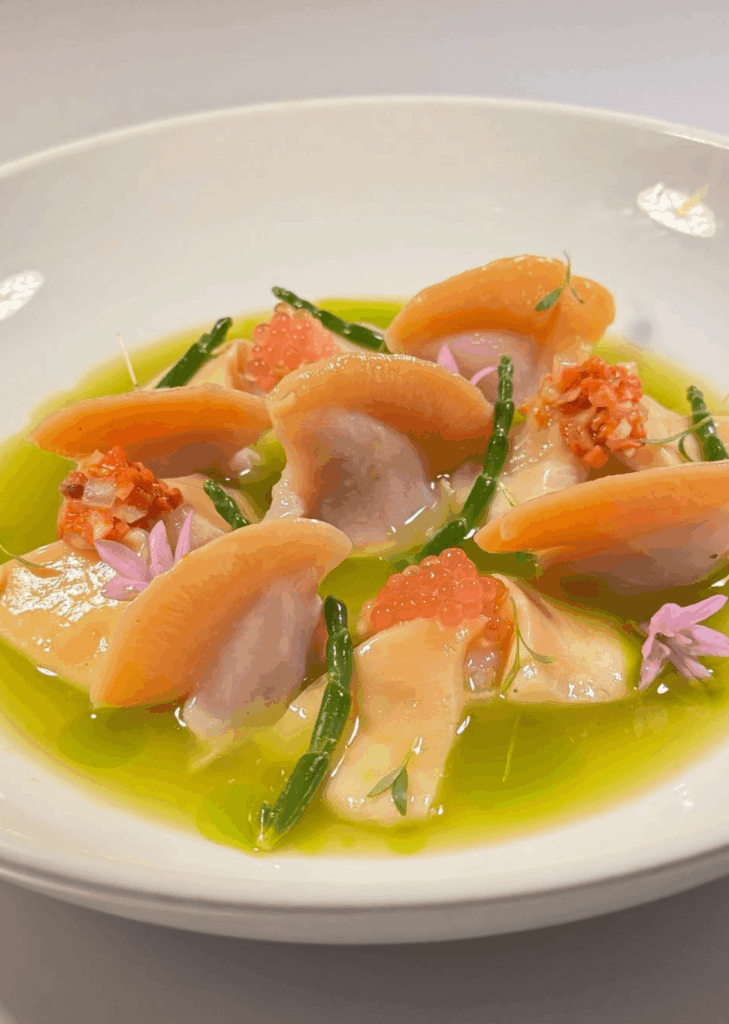 seafood dish at Olam Restaurante, one of the best restaurants in santiago chile