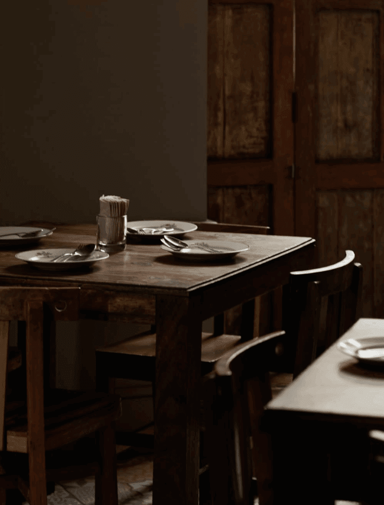 set tables at isolina taberna peru