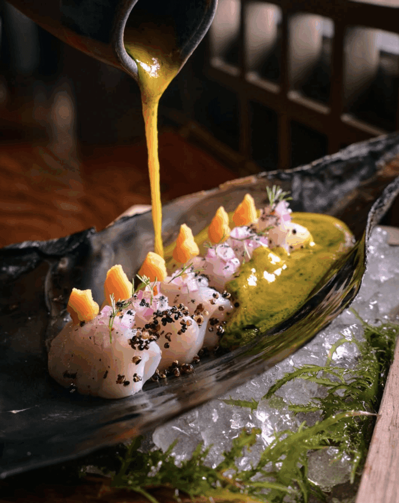 seafood dish at osaka nikkei