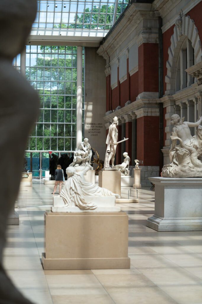 sculpture hall at the Met nyc