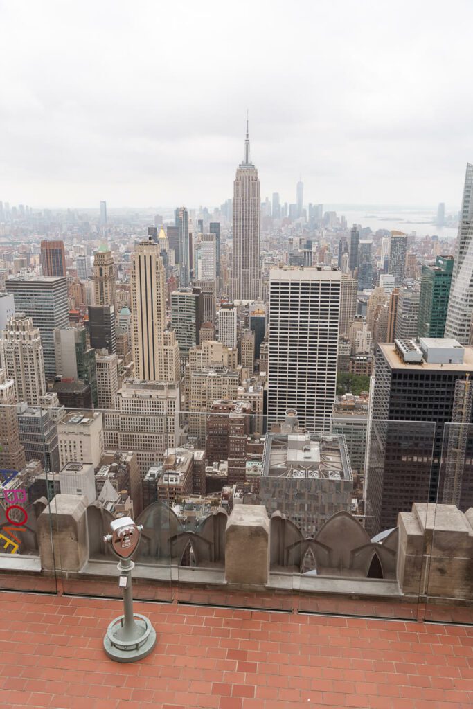 view of new york city from top of the rock