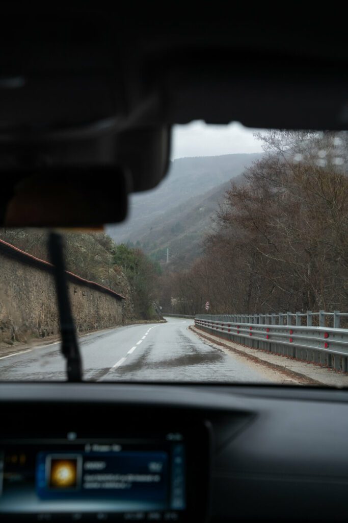 road through the mountains to rila monastery