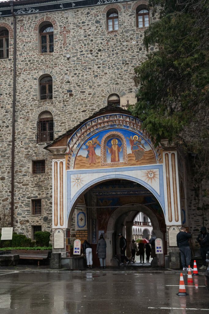 main entrance to rila monastery bulgaria