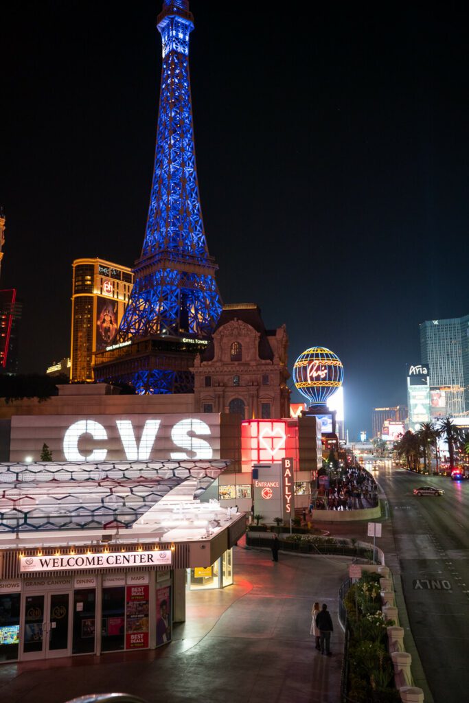las vegas strip at night
