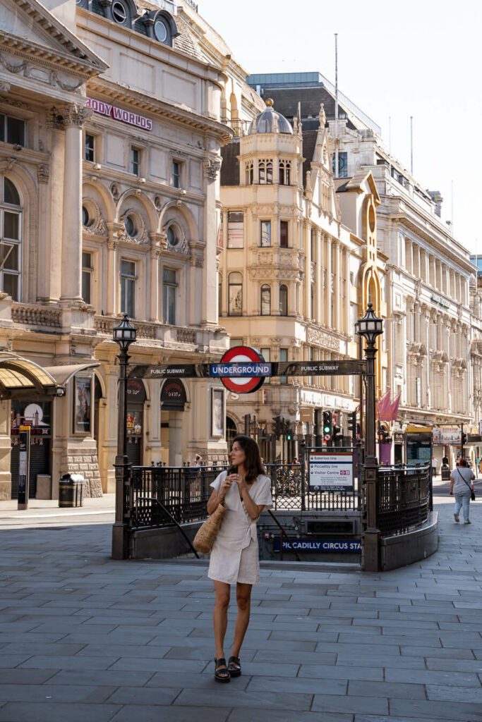 woman, me arriving in soho london
