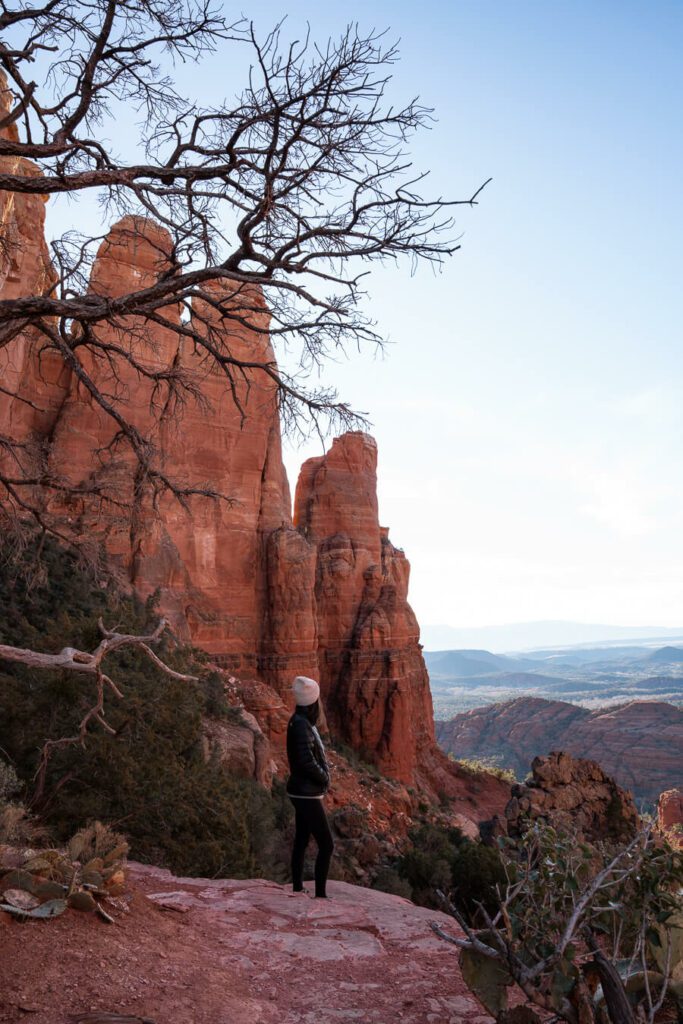 me amongst the red rocks of sedona, a great destination for thanksgiving