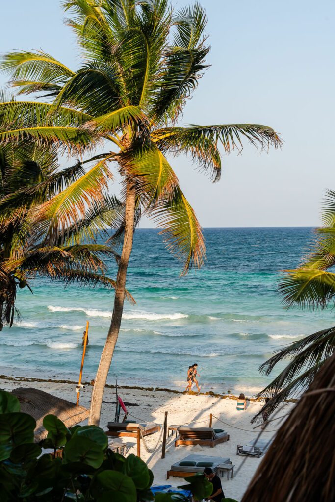 beach in tulum, riviera maya mexico