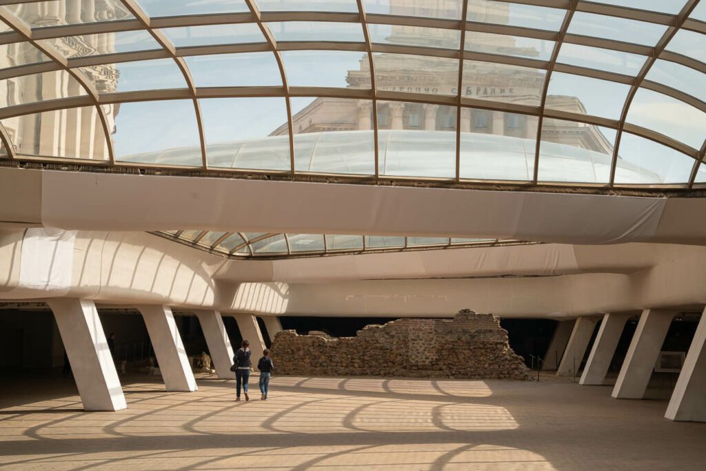 roman ruins at serdica, sofia bulgaria
