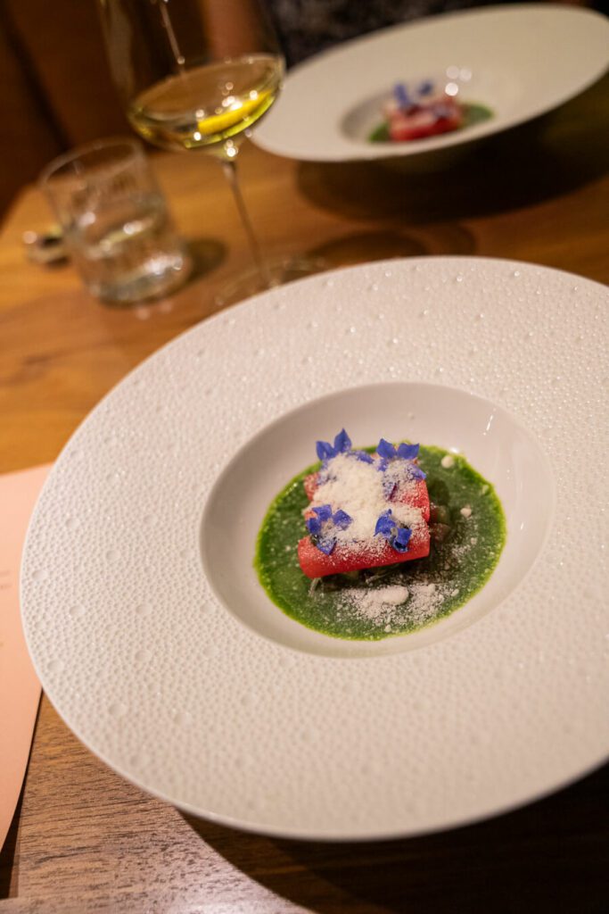 a dish as part of the tasting menu at Quintonil mexico city