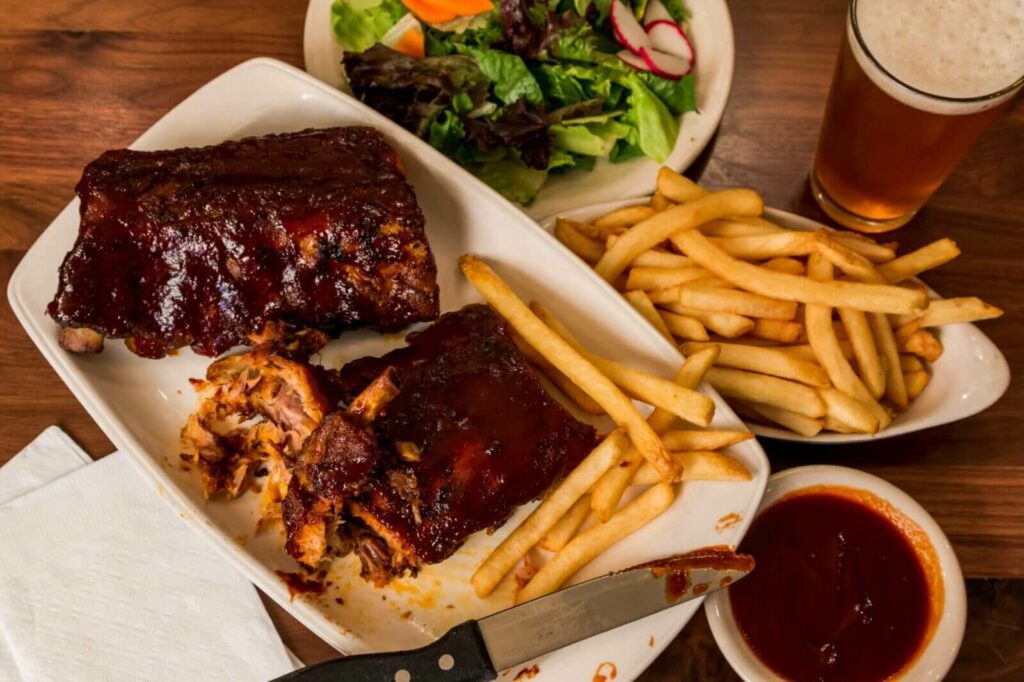 brisket and fries at one of the best restaurants in cannon beach oregon