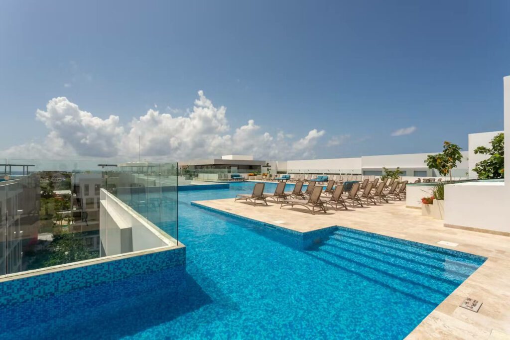 vacation rental rooftop pool playa del carmen