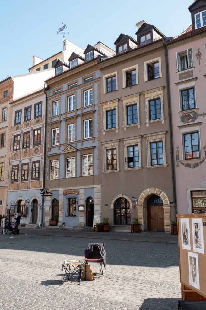 main square in old town warsaw