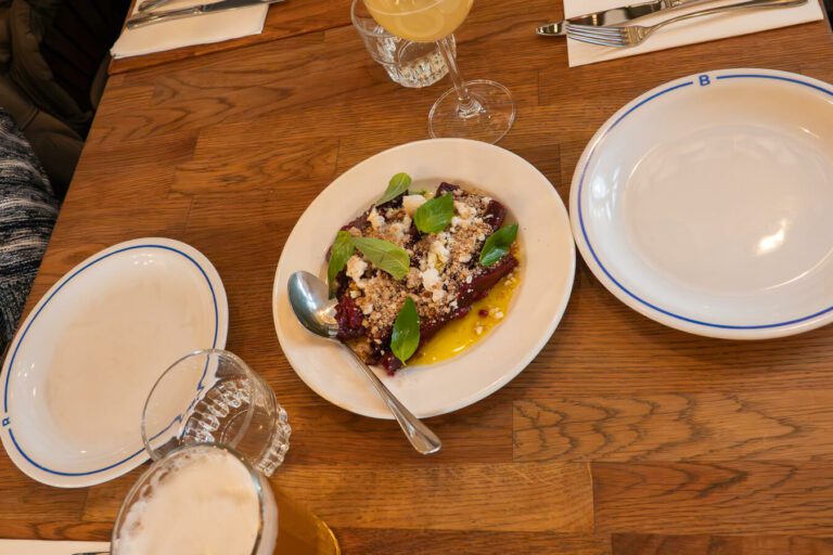 beetroot dish in Bibenda restaurant warsaw