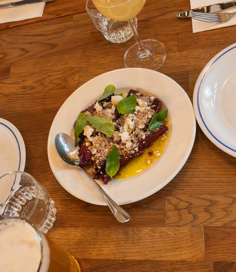 beetroot dish in Bibenda restaurant warsaw