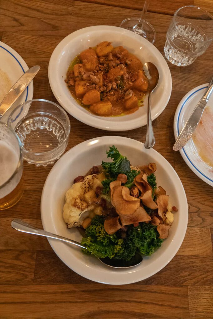 small plates at wine bar in warsaw poland