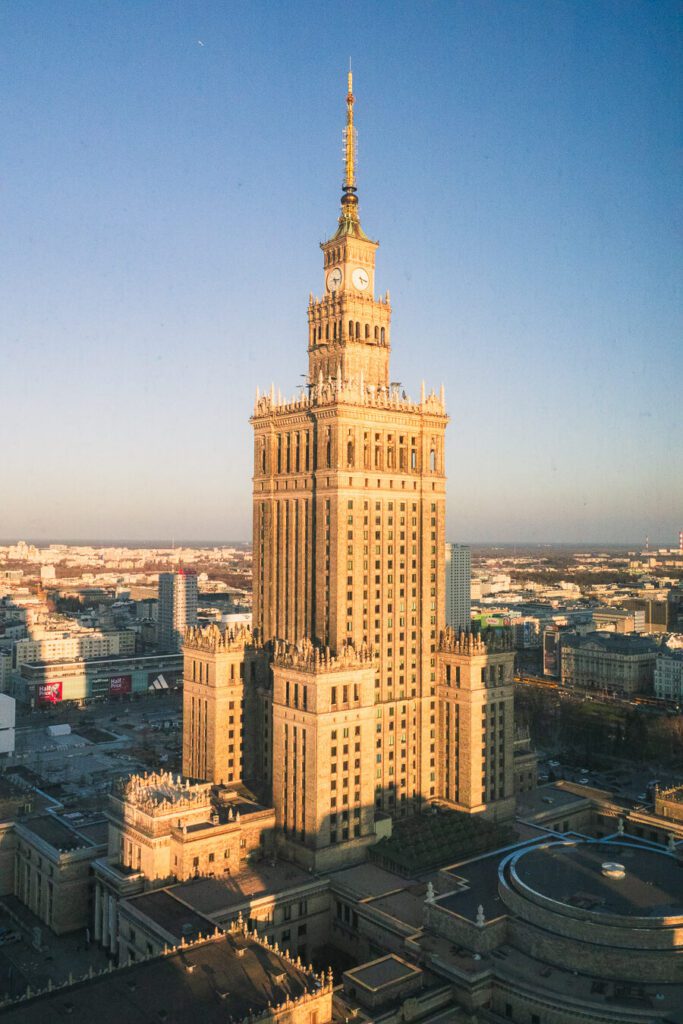 palace of science and culture in warsaw poland