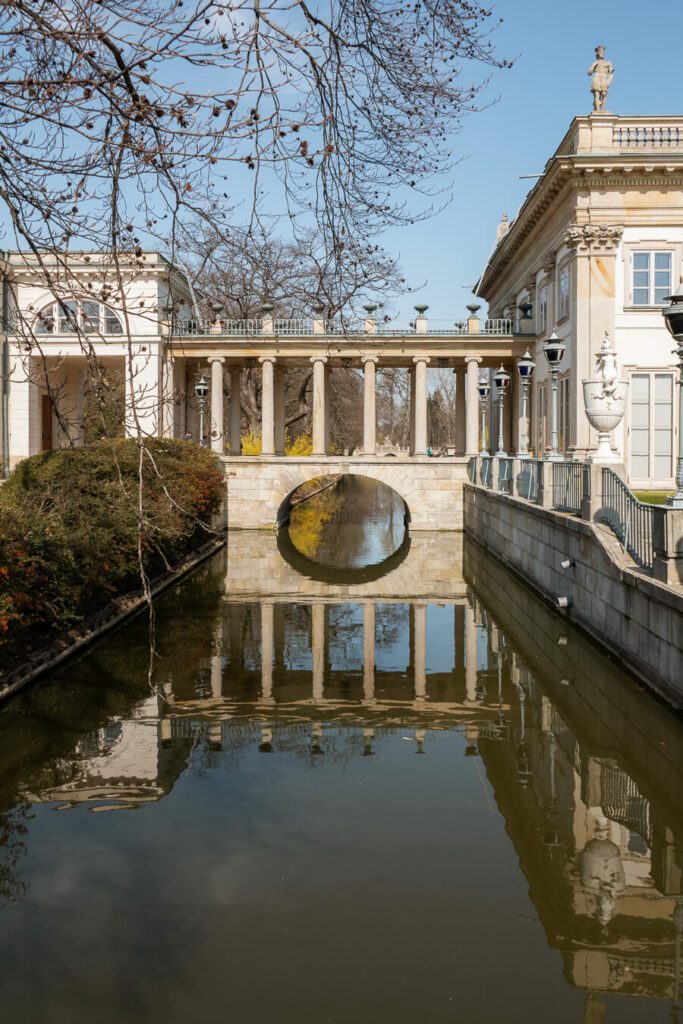 lazienki park palace in warsaw poland