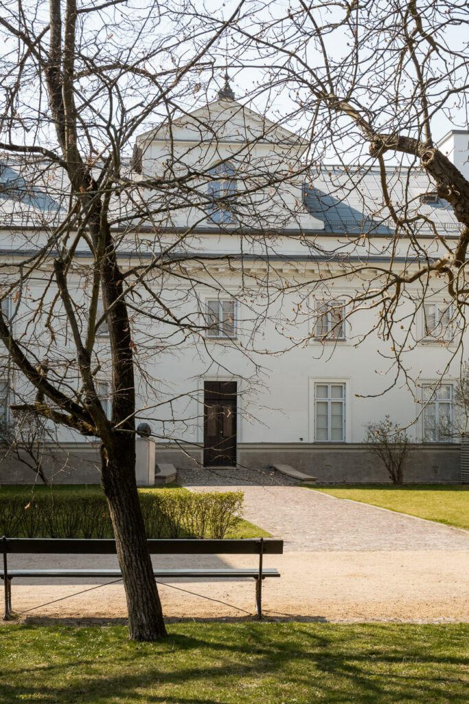 Lazienki Park building in warsaw