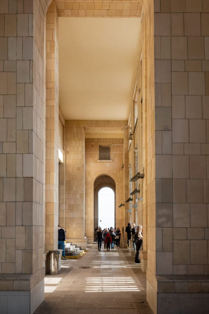 interior passage in palace of culture and science warsaw