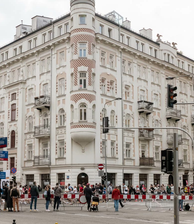 street intersection in praga warsaw