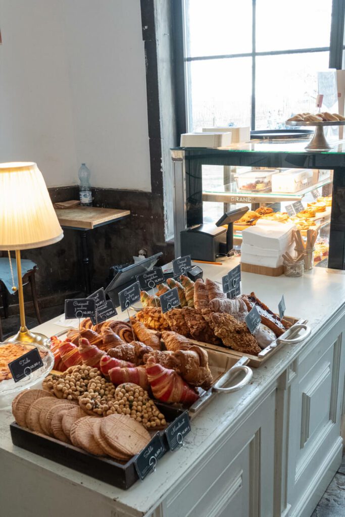 baked goods on display in praga cafe poland