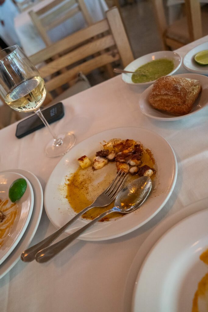 mid-meal at Contramar in mexico city