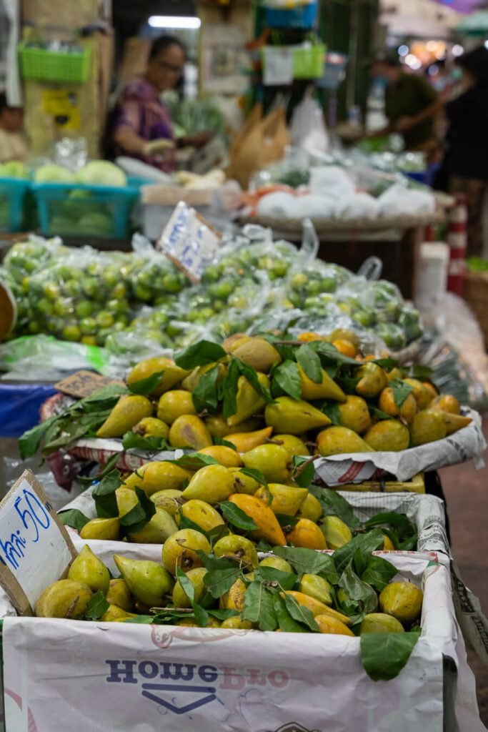 fruit stall in bangkok food market