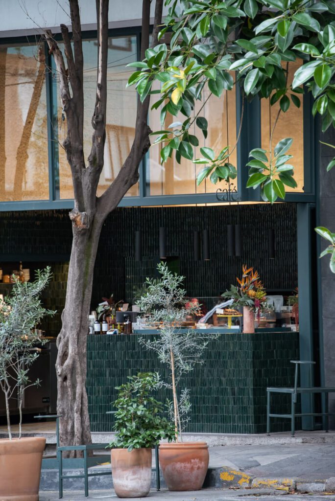niddo cafe on a corner in mexico city
