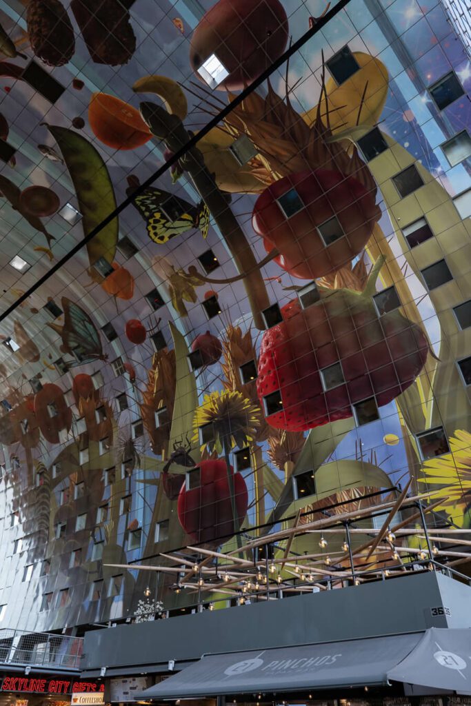 interior mural at markthal rotterdam