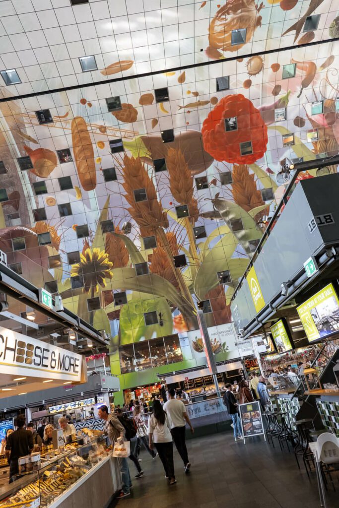 interior of markethall in rotterdam