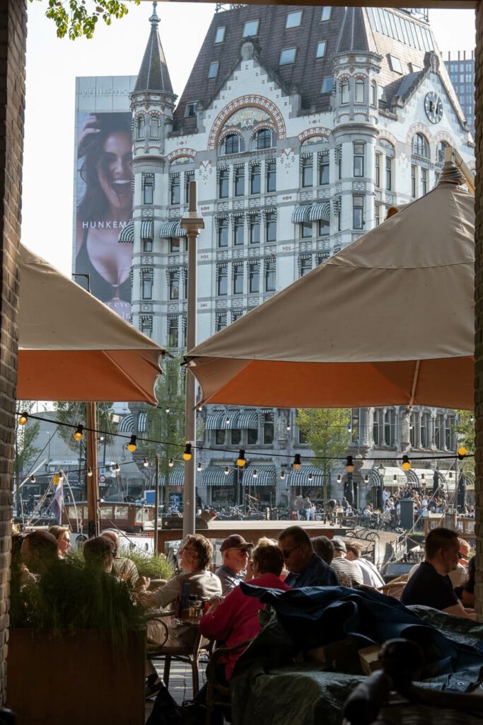 cafe life in rotterdam, netherlands