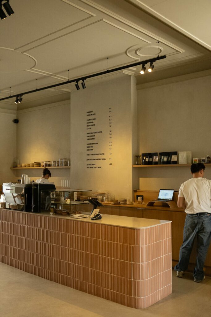 sleek cafe at Ame hotel rotterdam