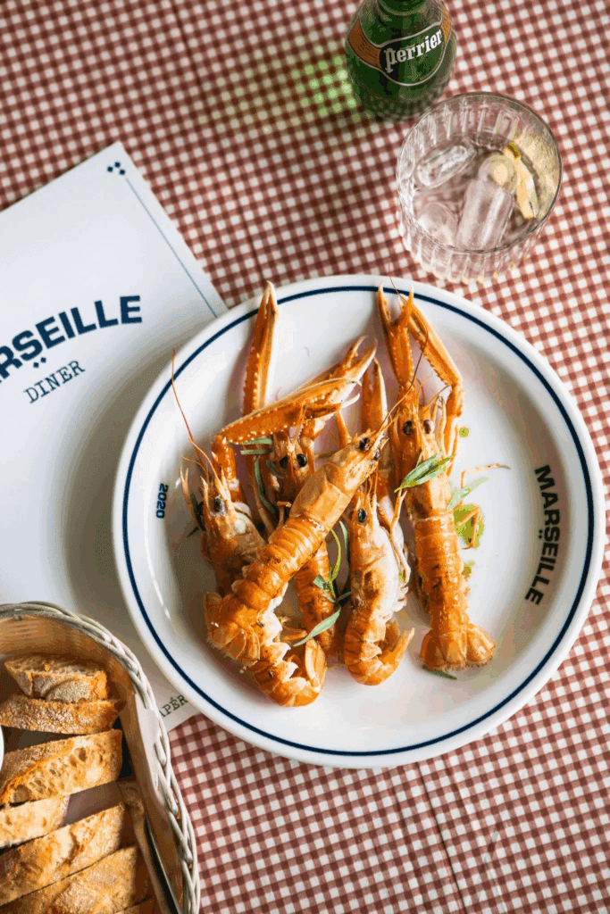 shrimp at cafe marseille rotterdam