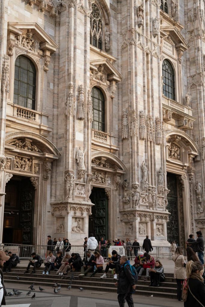 entrance to milan duomo