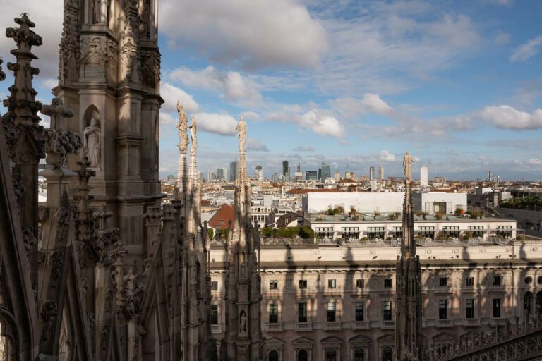 Milan view from Duomo terraces