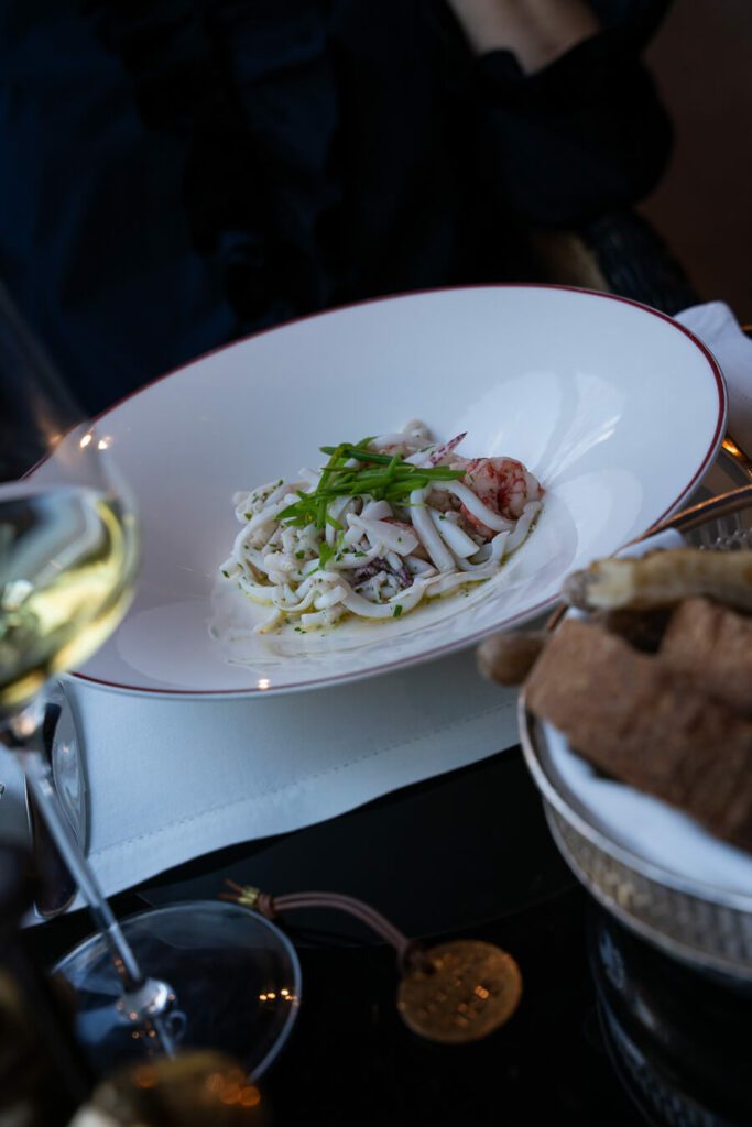 seafood salad at milan restaurant