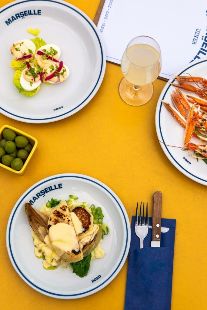 dishes at colorful cafe marseille in rotterdam one of the best restaurants in rotterdam